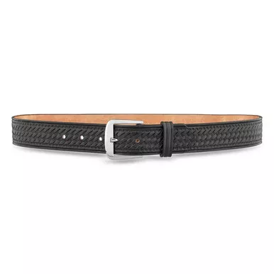 Dutyman 1521 1-1/2" Basketweave Leather Garrison Belt, Black