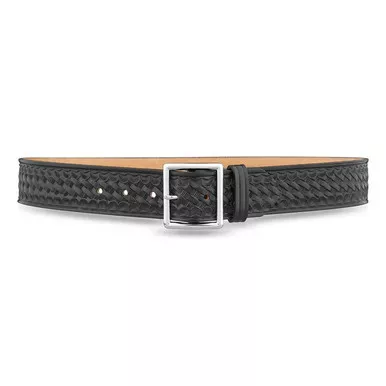 Dutyman 1621 1-3/4" Basketweave Leather Garrison Belt, Black