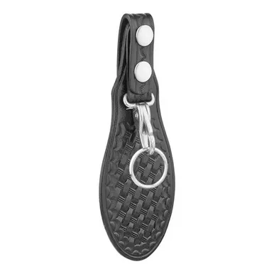 Dutyman 2021 Basketweave Leather Scabbard Single Key Ring, Black