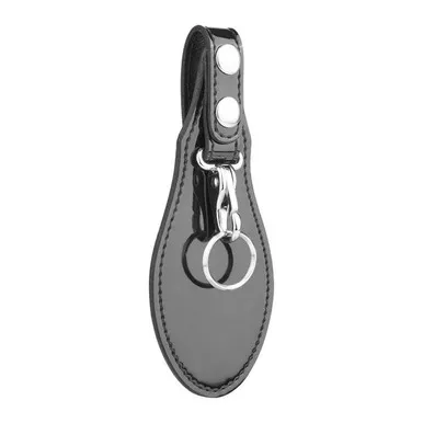 Dutyman 2031 High-Gloss Leather Scabbard Single Key Ring, Black