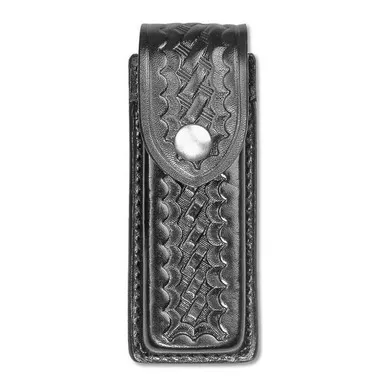 Dutyman 2711 Plain Leather Single Magazine Holder for .45 Single Stack, Black