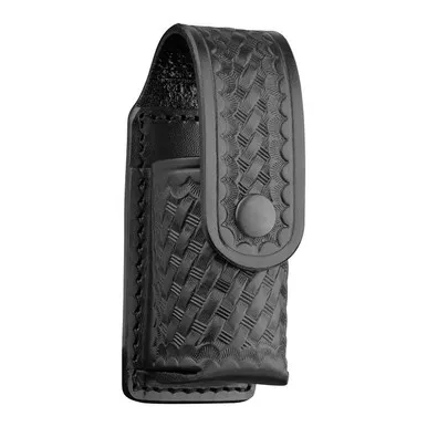 Dutyman 3621 Basketweave Leather 2 oz. Mace/OC Holder, Black