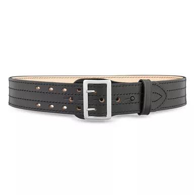 Dutyman 4011 2-1/4" Plain Leather Sam Browne 4-Row Stitch Duty Belt, Black