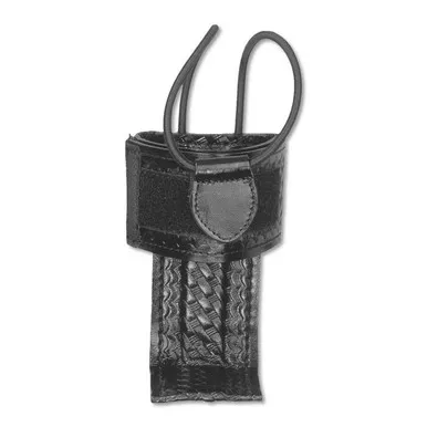 Dutyman 4111S Plain Leather Steel Based Radio Holder, Swivel, Black