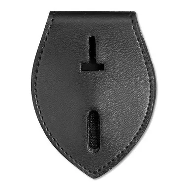 Dutyman 5307 Leather Tear Drop Badge Holder, Large Holes