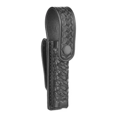 Dutyman 6821 Basketweave Leather Mini Mag Flashlight Holder, Black