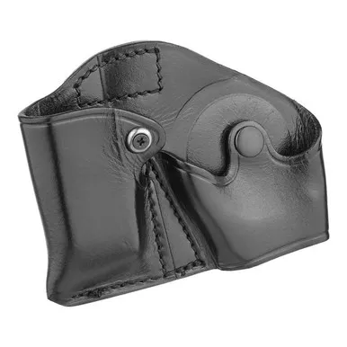 Dutyman 9611 Plain Leather Vertical Open Magazine/Cuff Combo Holder, Black