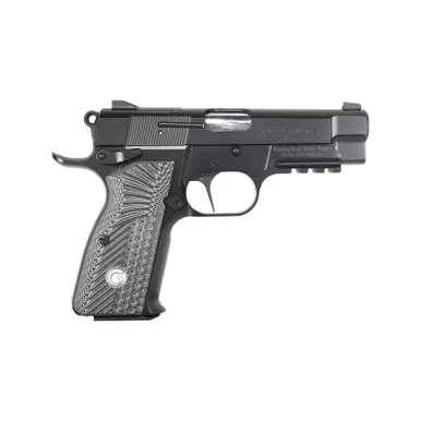 EAA GIRSAN 390446 MC P35PI OPS 9mm Luger 15+1 3.88″ Matte Black Optic Ready/Serrated Steel Slide, Matte Black Steel Frame w/Accessory Rail & Beavertail Black Textured G10 Grips Ambidextrous