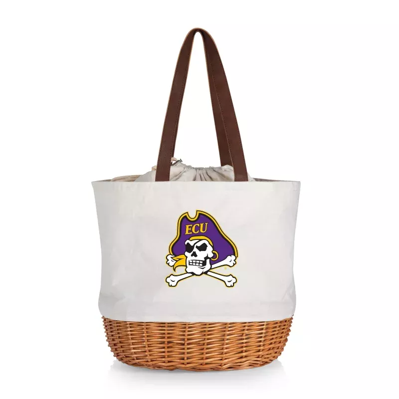 East Carolina Pirates – Coronado Canvas and Willow Basket Tote