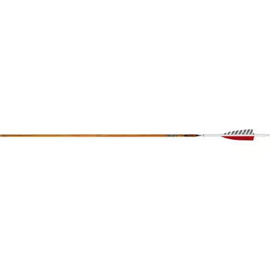 Easton 429761 Carbon Legacy Arrows 340 4 Inches, Feathers, Silver, 6 Pack