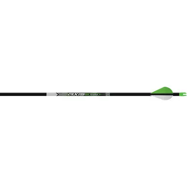 Easton 701280 5mm Axis Arrows with Half Outs, 600 Spine, Black, 6 Pack
