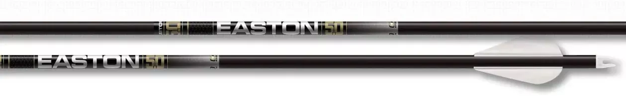 Easton Archery Easton 5.0 250 Arrows 5mm Halfouts 6 Pack Black 802038