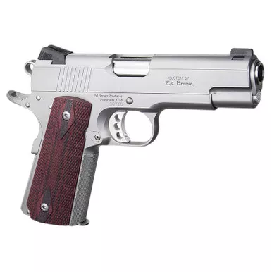 Ed Brown EC18SS45 1911 Executive Commander 45 ACP 4.25" Stainless Steel Barrel, Serrated Slide & Frame, Right Hand