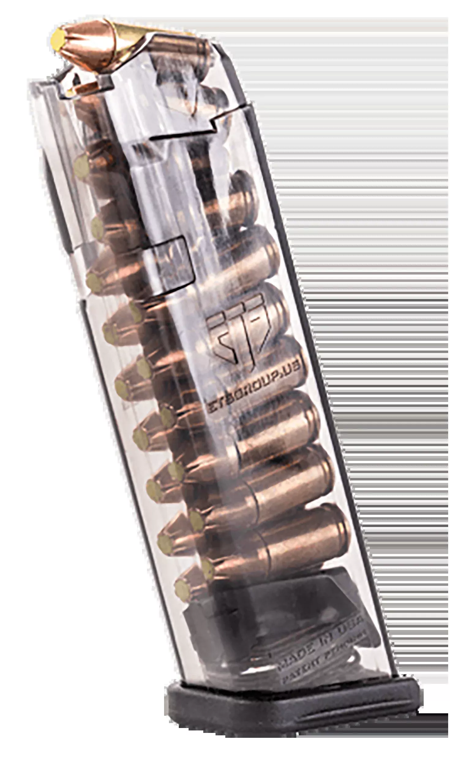 Ets Glock Magazine Smoke Fits 17,18,19,19x,26,34,45 9mm 17 Rd.