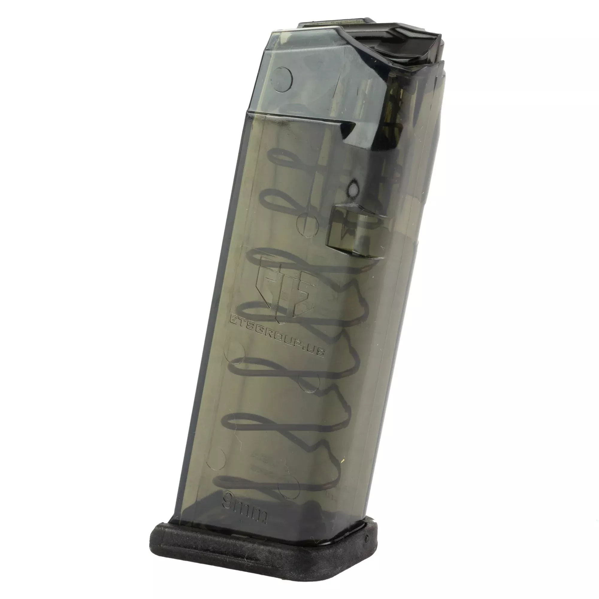 Ets Glock Magazine Smoke Fits 19,19x,26 9mm 15 Rd.