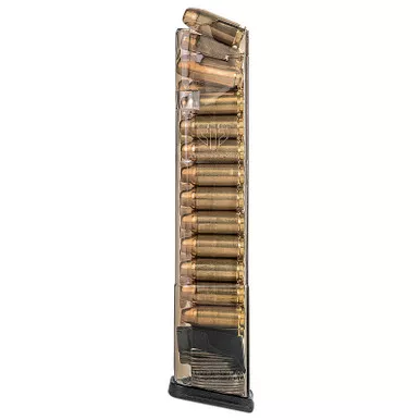 ETS Group GLK22170 Pistol Mags 24rd Extended 40 S&W Compatible w/Glock 22/23/24/27/35 Gen1-4 Clear Polymer