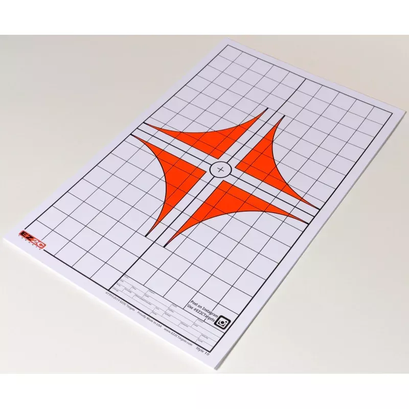 EZ2C Targets #10: Rifle Scope Sight in Paper Target 11×17 USA MADE