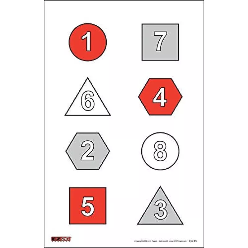 EZ2C Targets #25 Shooting Range Paper Targets 11×17 USA MADE