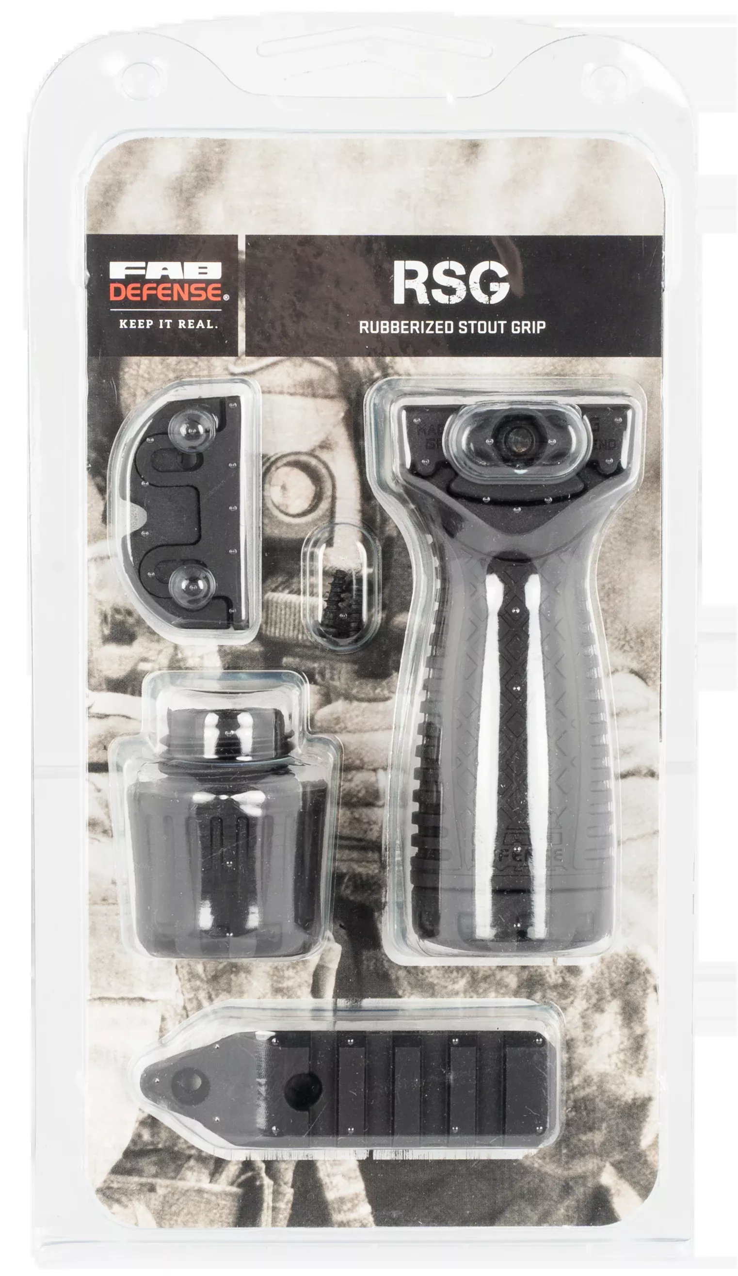 Fab Defense (usiq) Rsg, Fab Fx-rsgb RsgRubberized Foregrip Blk