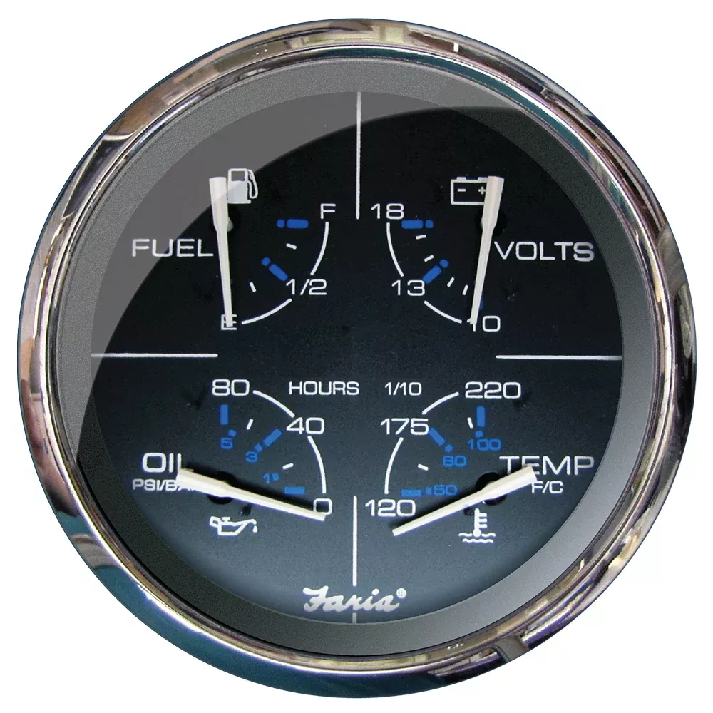Faria Chesapeake Black 5″ Multifunction Gauge