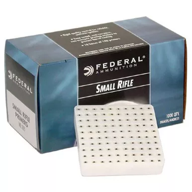 Federal 205 Rifle Primers Small 1000 count HAZ, Yellow
