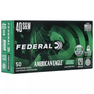 Federal AE40LF1 American Eagle Indoor Range Training 40S&W 120gr Lead Free IRT 50 Per Box/10 Case