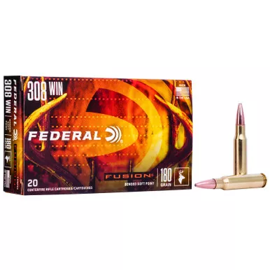 Federal F308FS3 Fusion 308Win 180gr Bonded Soft Point 20 Per Box/10 Case