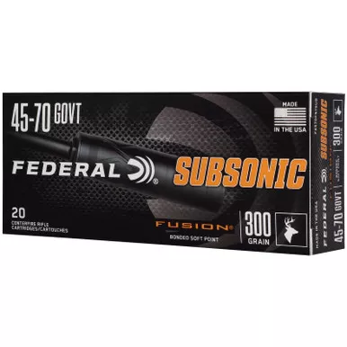 Federal F4570FS1SUB 45-70Gov 300gr Fusion Soft Point 20 Per Box/10 Case