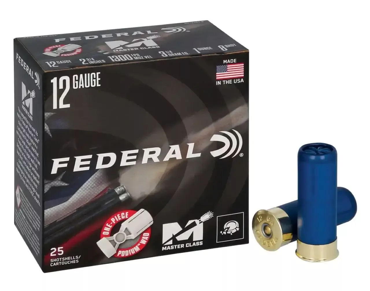 Federal Master Class 12 Gauge Ammo 2 3/4″ #7.5 Shot 25 Rounds MC12HC175