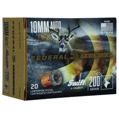 Federal P10SA Premium 10mmAuto 200gr Swift A Frame 20 Per Box/10 Case