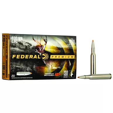 Federal P270TT1 Premium 270Win 130gr Trophy Bonded Tip 20 Per Box/10 Case