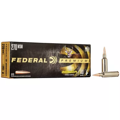 Federal P270WSMBCH1 Premium 270WSM 140gr Berger Hybrid Hunter 20 Per Box/10 Case
