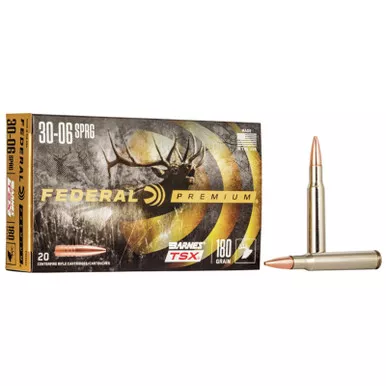 Federal P3006AE Premium 30-06Springfield 180gr Barnes TSX 20 Per Box/10 Case