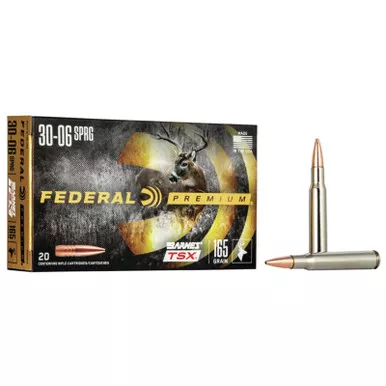 Federal P3006AF Premium 30-06Springfield 165gr Barnes TSX 20 Per Box/10 Case