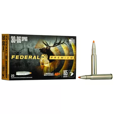 Federal P3006TT2 Premium 30-06Springfield 165gr Trophy Bonded Tip 20 Per Box/10 Case