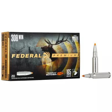 Federal P308TT2 Premium 308Win 165gr Trophy Bonded Tip 20 Per Box/10 Case