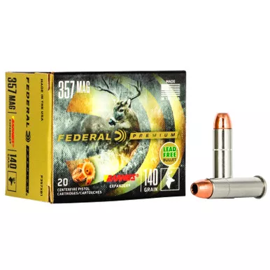 Federal P357XB1 Premium 357Mag 140gr Barnes Expander BRX 20 Per Box/10 Case