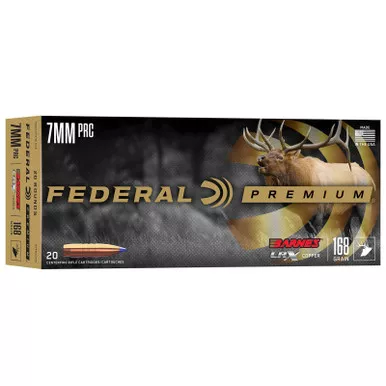 Federal P7PRCLRX1 Premium 7mmPRC 168gr Barnes LRX Lead Free 20 Per Box/10 Case