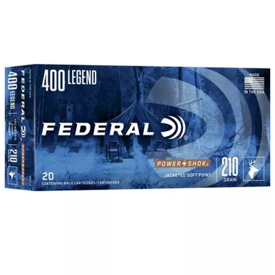 Federal Power-Shok Rifle 400 Legend 210 Grain Soft Point 2250 fps 20 Rounds