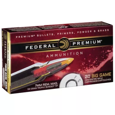 Federal PR7TT1 Premium 7mmRemMag 160gr Trophy Bonded Tip 20 Per Box/10 Case