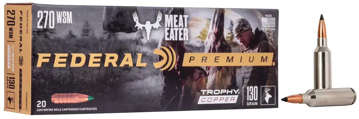 Federal Premium 270 WSM 130 Gr. Trophy Copper 20/Box