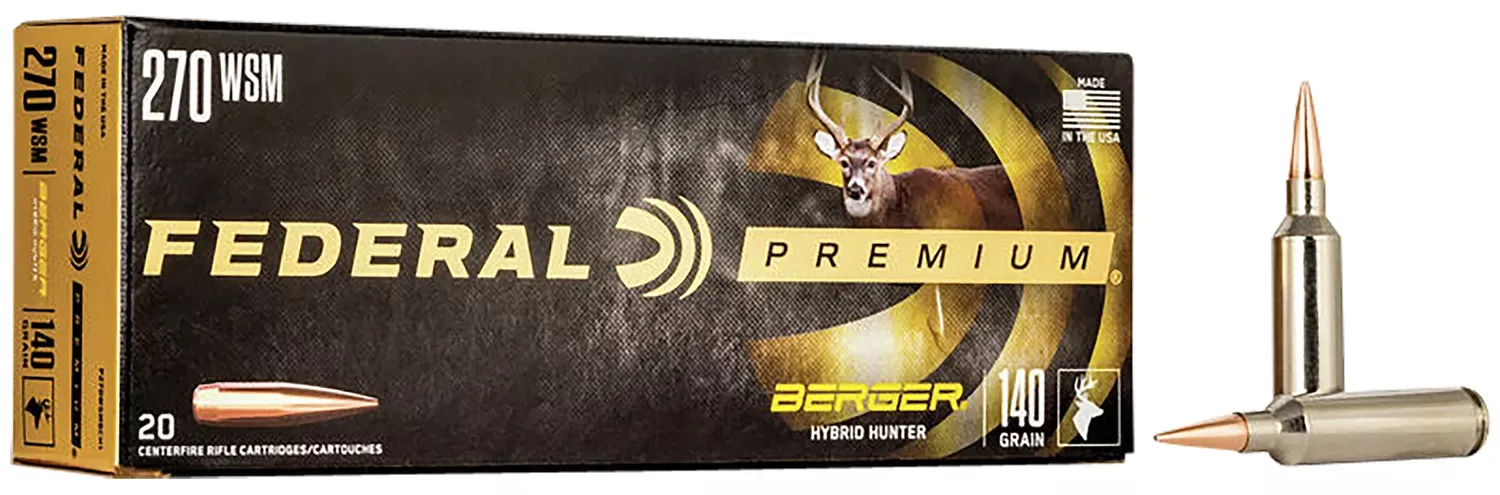 Federal Premium 270 WSM 140 Gr. Berger Hybrid Hunter 20/Box