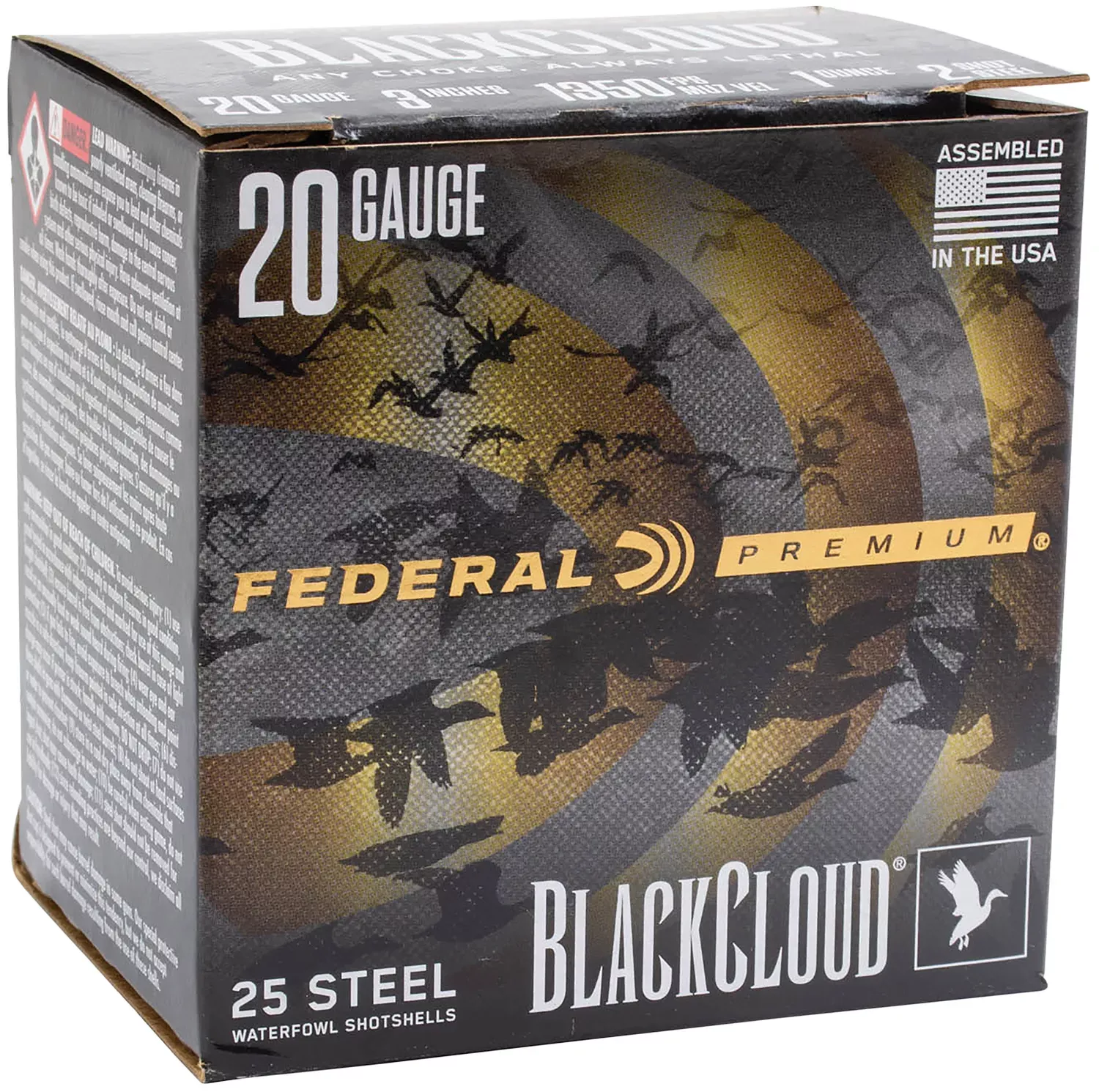 Federal Premium Black Cloud 20 Gauge 3″ #2 1oz 25 Rounds PWUX2092