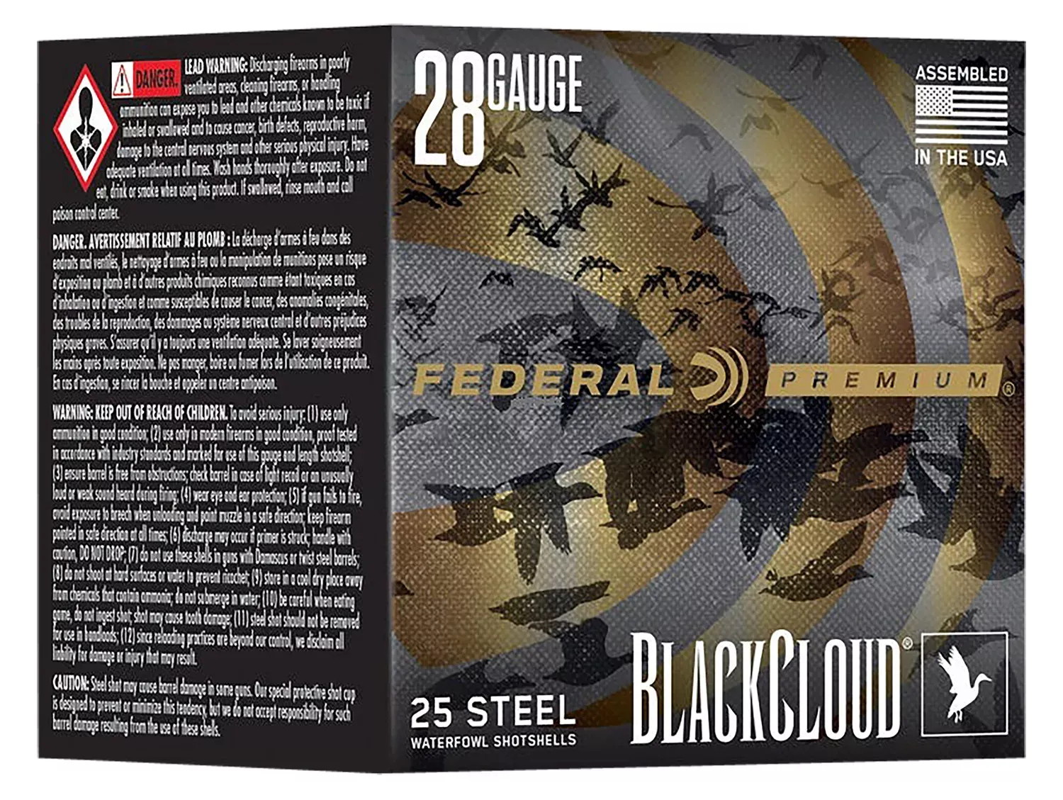 Federal Premium Black Cloud 28 Gauge 3″ 3/4 oz 3 Shot 25 Per Box