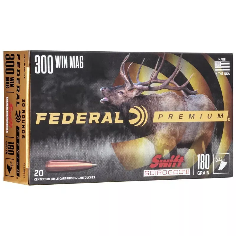 Federal Swift Scirocco II 300 Win Magnum 180 Gr. 20/Box
