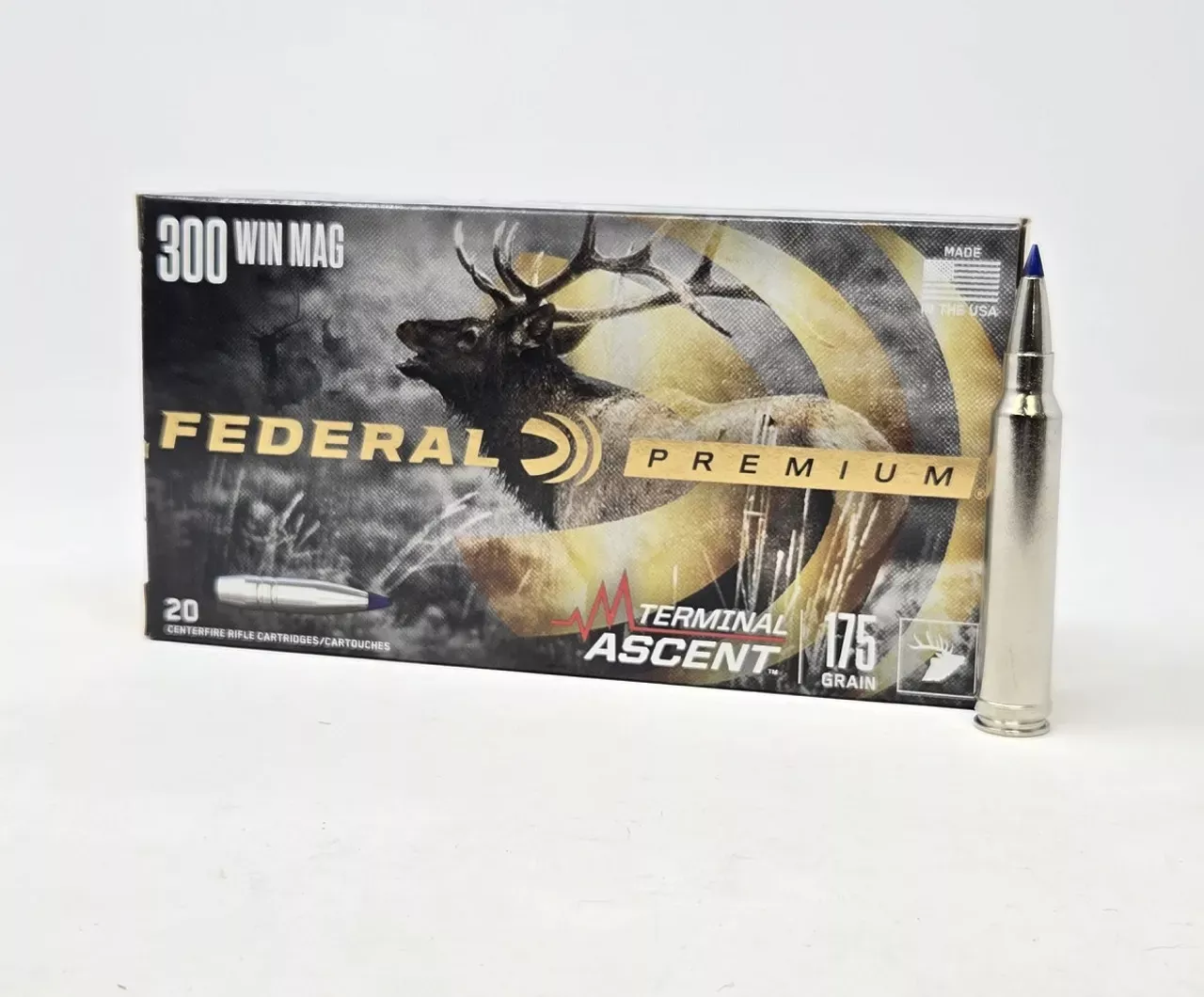 Federal Terminal Ascent 300 Win Mag Ammo 175 Grain Terminal Ascent 20 Rounds P300WTA2