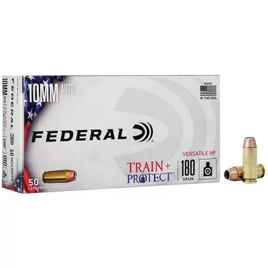 Federal TP10VHP1 Train + Protect 10mmAuto 180gr Versatile Hollow Point 50 Per Box/10 Case