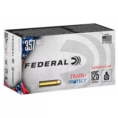 Federal TP357VHP1 Train + Protect 357Mag 125gr Versatile Hollow Point 50 Per Box/10 Case
