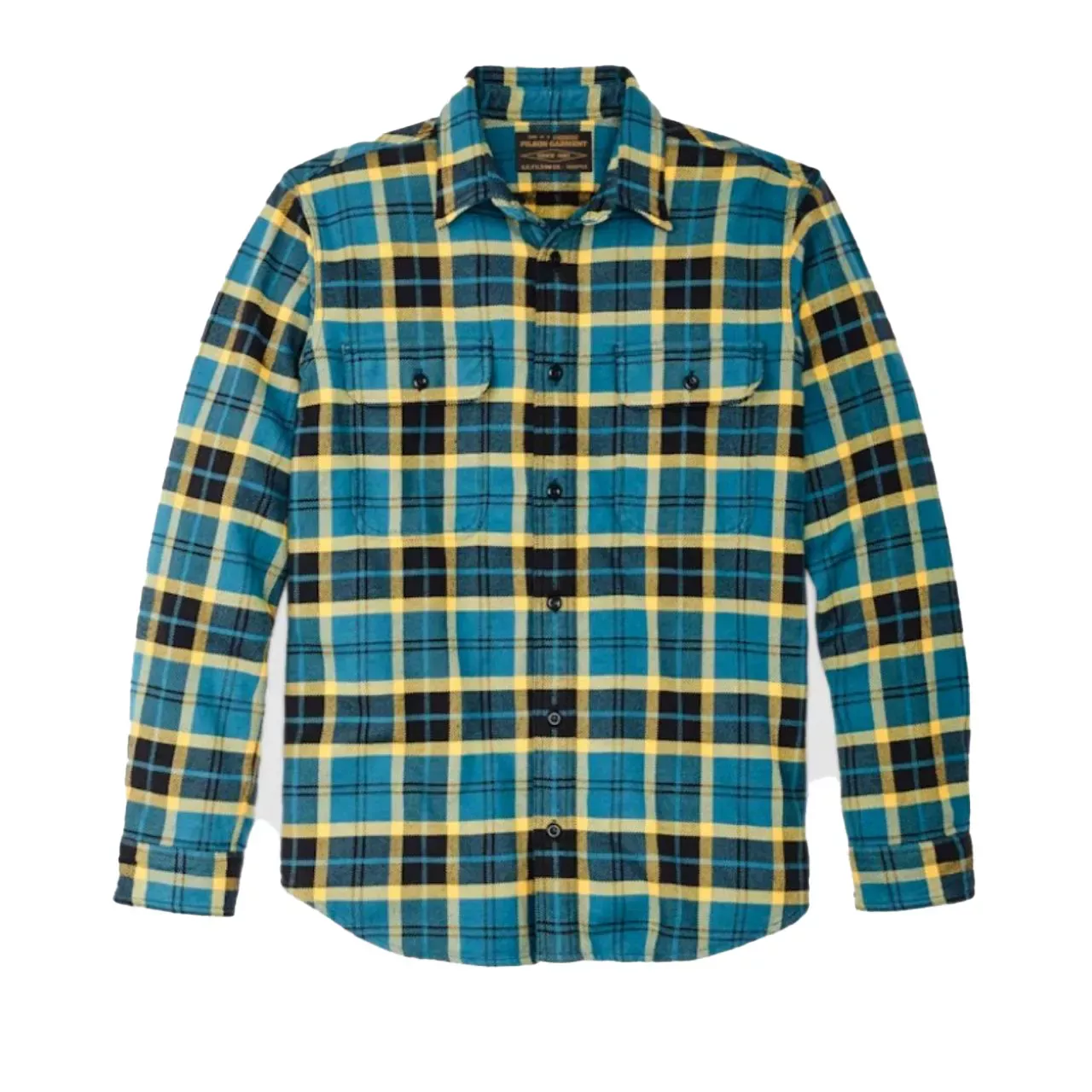 Filson Vintage Flannel Workshirt - Blue Ash Gold Plaid