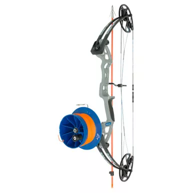 Fin-Finder 1601196 F-31 Bowfishing RTF Package with Sidewinder Drum Reel, Grey, Right Hand